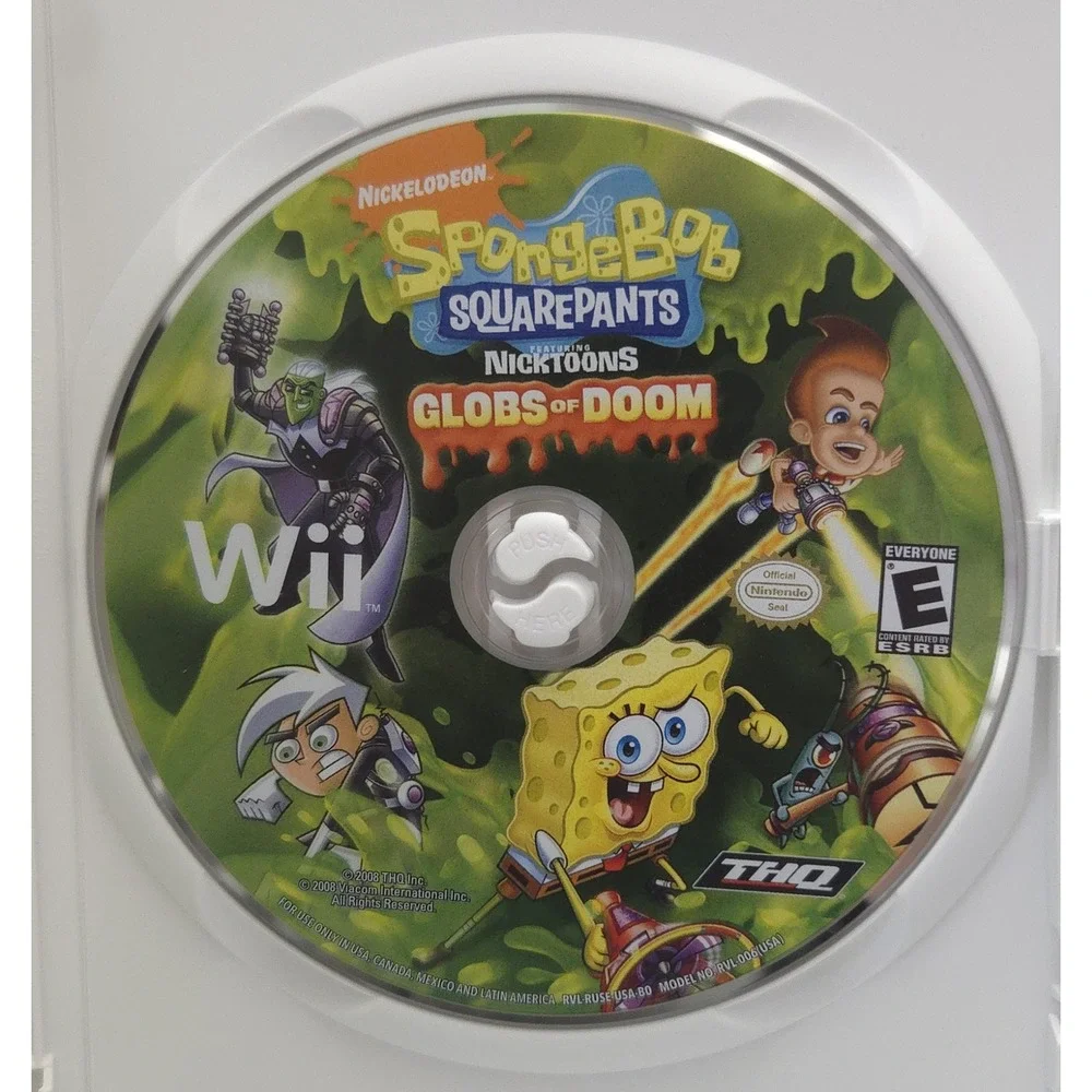 SpongeBob SquarePants Nicktoons: Globs of Doom - Nintendo‎ Wii - CIB & Tested